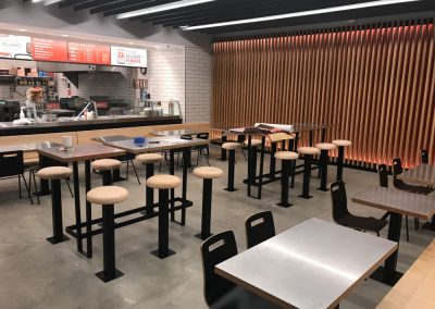 Food Court Seating Installation